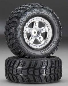 Traxxas Tires & Wheels Kumho/SCT Satin-Black 4WD/2WD Rear (2) TRX5880