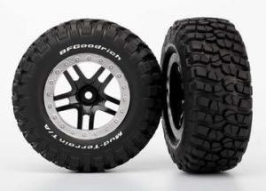 Traxxas Tires & Wheels BFGoodrich/S-Spoke Black-Satin 4WD/2WD Rear TRX5883