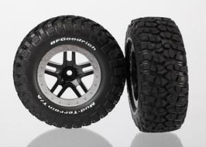 Traxxas Tires & Wheels BFGoodrich/S-Spoke Black-Satin 2WD Front (2) TRX5885