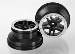 Traxxas Wheels SCT Split-Spoke Black-Satin 2.2/3.0" 2WD Front (2) TRX5886