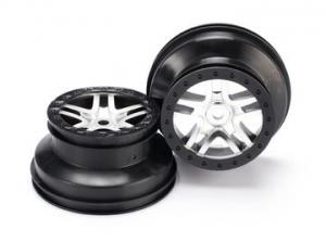 Traxxas Wheels SCT Split-Spoke Chrome-Black (14mm) 2.2/3.0" (2) TRX5974