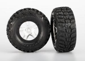 Traxxas Tires & Wheels Kumho S1/S-Spoke Chrome-Black (14mm) (2) TRX5976R