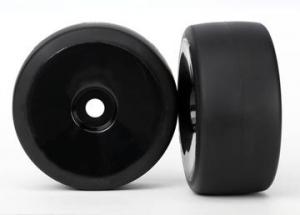 Traxxas Tires & Wheels Slicks S1/Dished Black Rear (2) XO-1 TRX6473
