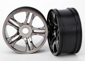 Traxxas Wheels Split-Spoke Black Chrome Rear (2) XO-1 TRX6476