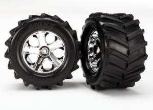 Traxxas Tires & Wheels Maxx/All-Star Chrome 2.8" (2) TRX6771
