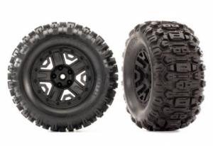 Traxxas Tires & Wheels Sledgehammer/RXT Black 2,8" 4WD (2) TRX6792
