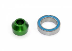 Traxxas Bearing Adapter Alu Green with Ball Bearing 10x15x4mm TRX6893G