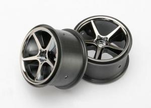 Traxxas Wheels Gemini Black Chrome 2.2" (2) TRX7172A