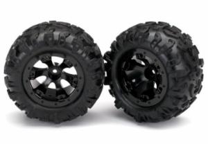 Traxxas Tires & Wheels Canyon AT/Geode Black 2.2" 1/16 (2) TRX7277