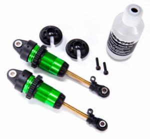 Traxxas Shocks Green GTR Long without springs (2) TRX7461G