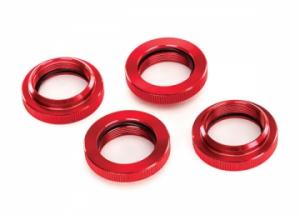 Traxxas Spring retainer GTX-shocks Alum Red (4) TRX7767R