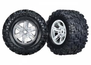 Traxxas Tires & Wheels Maxx AT/X-Maxx Satin Chrome (2) TRX7772R