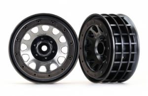 Traxxas Wheels Method 105 Black Chrome 2.2" SC (2) TRX8171