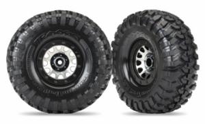 Traxxas Tires & Wheels Canyon Trail/Method 105 Black Chrome 2.2" (2) TRX8172