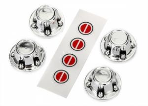 Traxxas Wheel Center Caps Chrome (4) (Requires Stub Axle #8255) TRX8176