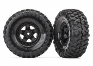 Traxxas Tires & Wheels Canyon Trail/TRX-4 Black 1.9" SC (2) TRX8179