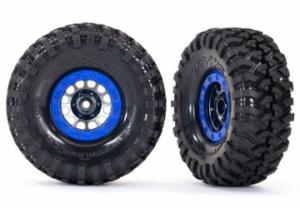 Traxxas Tires & Wheels Canyon Trail/ Method 105 Black Chrom 1.9" (2) TRX8182