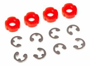 Traxxas Piston Dampers Red (4) with e-clips TRX8261