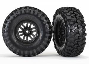 Traxxas Tires & Wheels Canyon Trail/TRX-4 Black 1.9" (2) TRX8272
