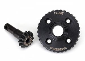 Traxxas Ring- & differential pinion gear Overdrive 12/33T CNC TRX-4 TRX8287