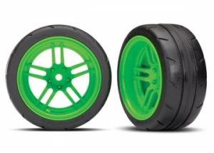 Traxxas Tires & Wheels Response 1,9" Touring Green Rear VXL (2) TRX8374G