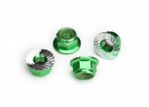 Traxxas Lock Nut Flanged M5 Alu Green (4) TRX8447G