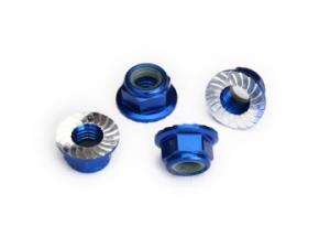 Traxxas Lock Nut Flanged M5 Alu Blue (4) TRX8447X