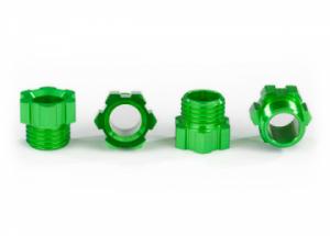 Traxxas Stub Axle Nut Alu Green (4) TRAXX TRX8886G