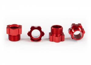 Traxxas Stub Axle Nut Alu Red (4) TRAXX TRX8886R