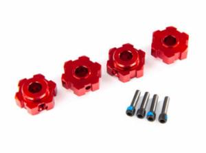 Traxxas Wheel Hubs Hex Alu Red (4) Maxx TRX8956R