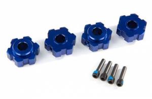 Traxxas Wheel Hubs Hex Alu Blue (4) Maxx TRX8956X