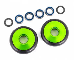 Traxxas Wheel Set Alu Green Wheelie Bar  Drag Slash TRX9461G