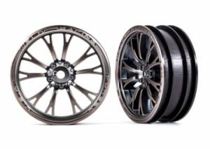 Traxxas Wheels Front Satin Black Chrome (2)  Drag Slash TRX9472A