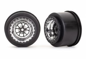 Traxxas Wheels Rear Chrome (2)  Drag Slash TRX9473R