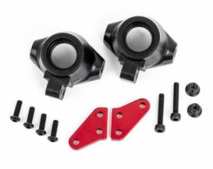 Traxxas Steering Blocks + Arms Alu Red (Pair) Sledge TRX9637R