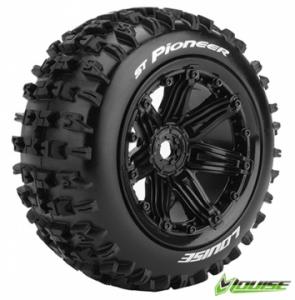 Tires & Wheels ST-PIONEER 1/8 Truck (Beadlock) Black (2)