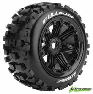 Tires & Wheels ST-ULLDOZE 1/8 Truck (Beadlock) Black (2)