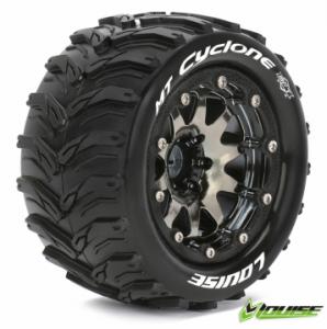 Tires & Wheels MT-CYCLONE 1/10 Bl.Chro Beadlock (0) Soft MFT