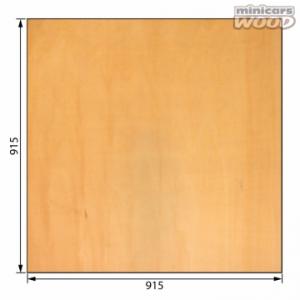 Basswood Plywood 2.5 x 915 x 915 mm 3-ply