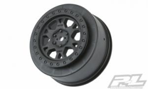 Impulse Black Wheels  2.2"/3.0" (2) for Slash 4WD