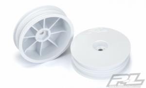 Velocity Narrow 2.2" Hex Carpet Front White Wheels (2)