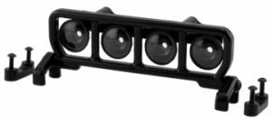 4 Light Narrow Roof-Mounted Light Bar Set - Black