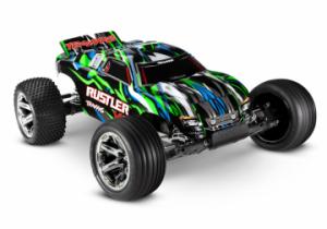 Traxxas Rustler VXL 2WD 1/10 272R RTR TQi TSM Green ilman akkua ja laturia TRX37076-74-GRN
