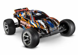 Traxxas Rustler VXL 2WD 1/10 272R RTR TQi TSM Orange ilman akkua ja laturia TRX37076-74-ORNG