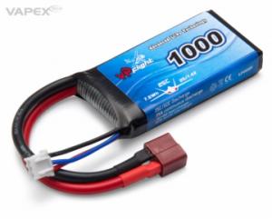 Li-Po Akku 2S 7,4V 1000mAh 25C T-liitin