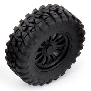TEAM ASSOCIATED MT28 WHEELS & TYRES MOUNTED (F & R)