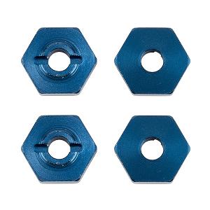 Team Associated Reflex 14B/14T Ft Wheel Hexes Blue Alum. (4)