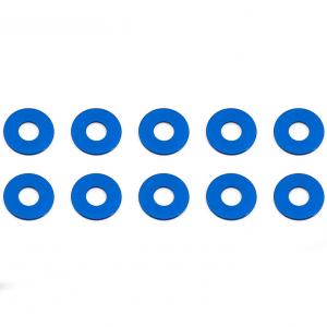 ASSOCIATED BLUE ALUMINUM BULKHEAD WASHERS 7.8 x 0.5MM (10)