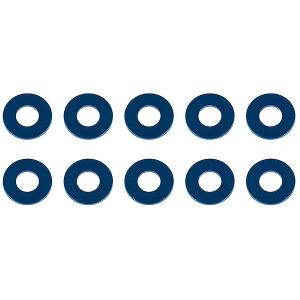 ASSOCIATED WASHERS 7.8 x 3.5 x 0.5mm BLUE ALUMINIUM (10)