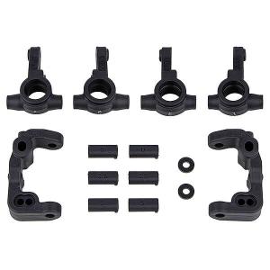 Team Associated Rc10B6.4 -1Mm Scrub Caster And Steering Blocks, Carbon